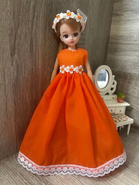 リカちゃん ブライス ハンドメイド服 ドレスB27