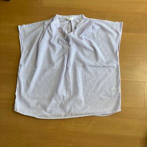 grove ストライプトップス パープル