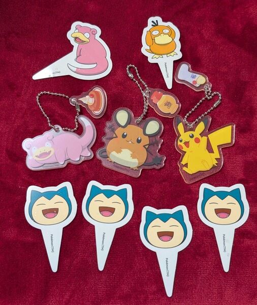 コメダ珈琲 ポケモンと、たっぷりくつろご。コラボ オリジナルチャーム ヤドン デデンネ ピカチュウ コダックのカビゴンピック付
