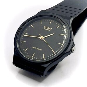 新品 CASIOクォーツ 腕時計 ブラックxゴールド バーインデックス MQ-24-1ELJH チプカシ