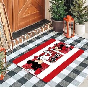 ミッキーマウス&ミニーマウスデザ・インテリアマット・40×60㎝・室内用・滑り止め加工有り!