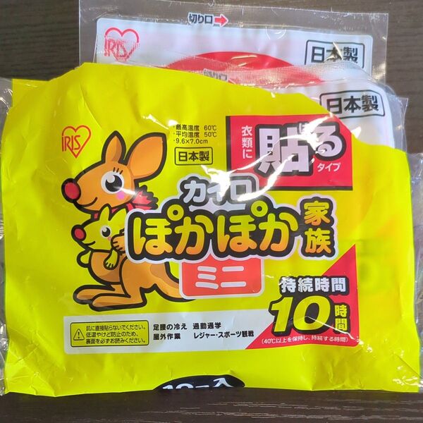 カイロ アイリスオーヤマ ぽかぽか家族 貼るタイプ ミニ 6個 PKN-10HM
