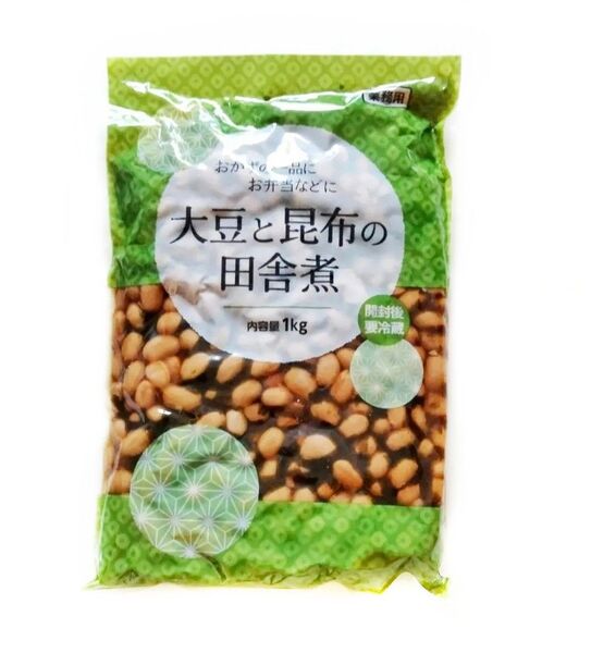 大豆と昆布の田舎煮1kg 煮豆 業務用 箸休め 小鉢 お弁当 惣菜 常備菜