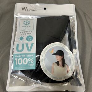 Wpc.(ダブリュピーシー)帽子 UVカット 接触冷感キャップ UVキャップ 遮光 軽量 コンパクト 洗える ブラック
