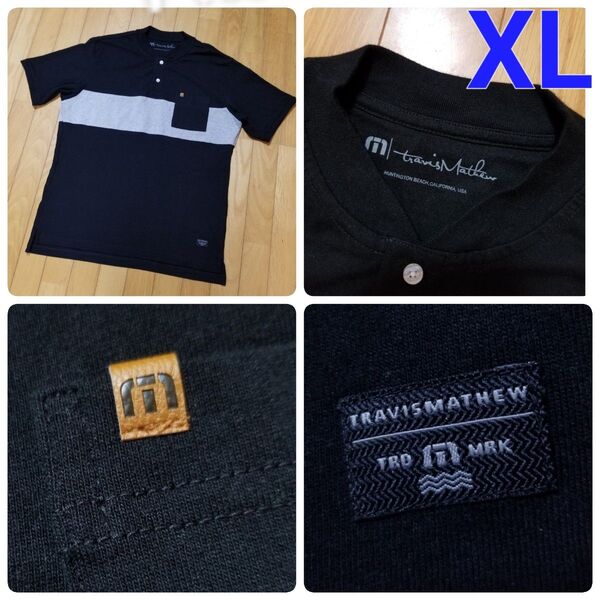 トラヴィスマシュー(Travis Mathew)ゴルフウェア ヘンリーネック半袖ポロシャツ