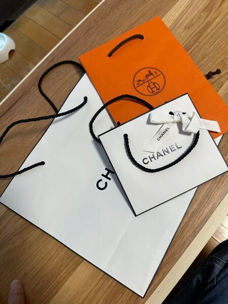 【CHANEL】【HERMES】シャネル エルメス ショッパー ブランド紙袋3枚
