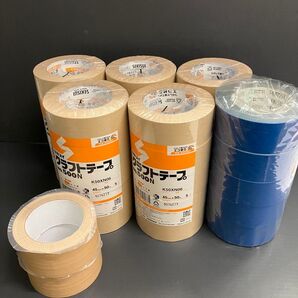 クラフトテープ 茶色 青色 布テープ 32巻セット