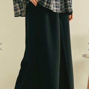 【新品】studio clip リネンライクフロントタックストレートパンツ Lサイズ