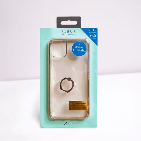 iPhone11ProMax用 スマホケース クリア リング付き 未使用