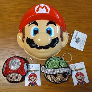 スーパーマリオ キーホルダー&お面セット