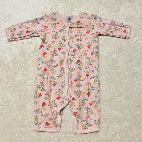 PETIT BATEAU プチバトー ロンパース 3m 60cm ロンパース カバーオール ベビー服 子供服
