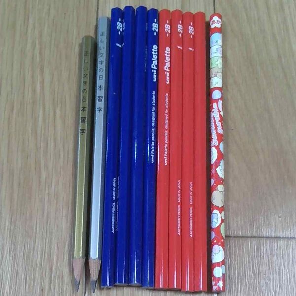 かきかた鉛筆 uni 鉛筆 2B えんぴつ 赤鉛筆 すみっコぐらし 3B トンボ まとめ売り 11本セット