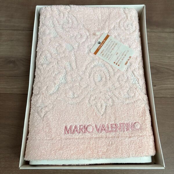 MARIO VALENTINO パイルレース バスタオル ピンク