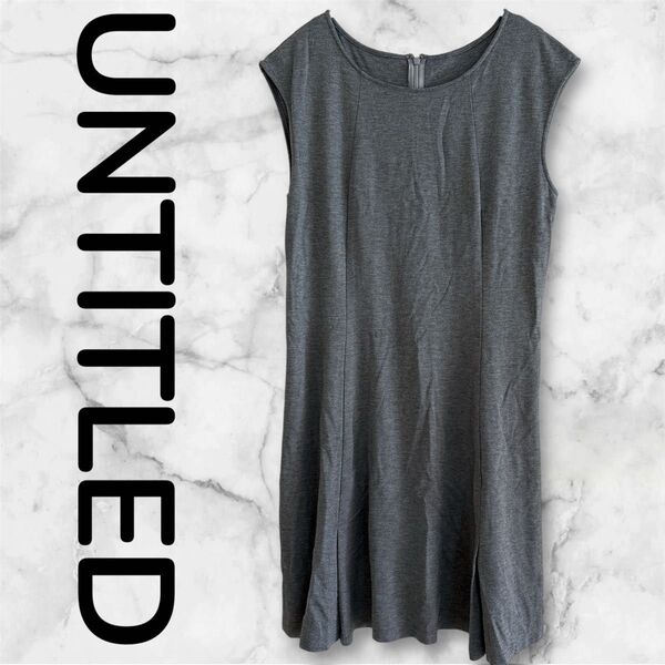 レディース UNTITLED ノースリーブ ワンピース グレー M
