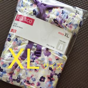 【新品未使用】ユニクロ リラコ クロップド丈 XLサイズ 花柄