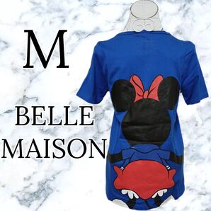 新品 レディース ミニーマウス ベルメゾン 綿100% サッカー 半袖 Tシャツ M