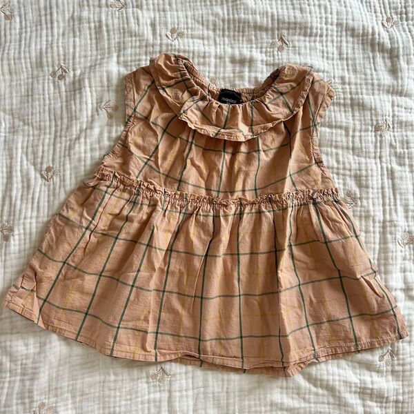 バーズデイ manina マニーナ トップス 95 チェック柄 BIRTHDAY 子供服 ベビー服 女の子 ノースリーブ