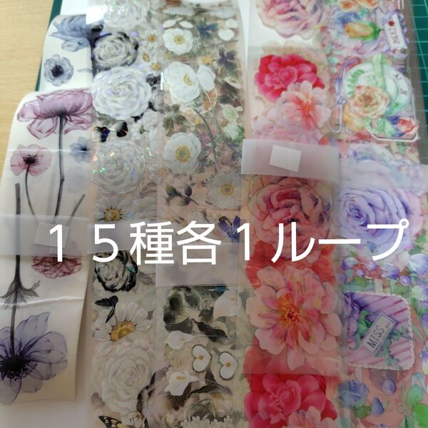 海外マステ装飾15種類各1ループ B