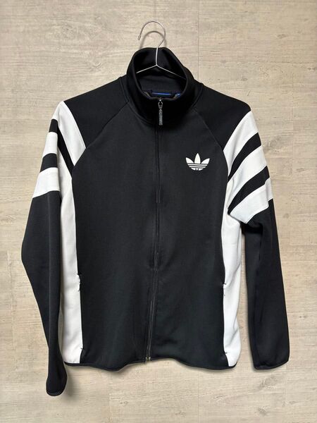 アディダス トラックジャケット メンズL ブラック ビンテージ トレフォイル ジャージ adidas