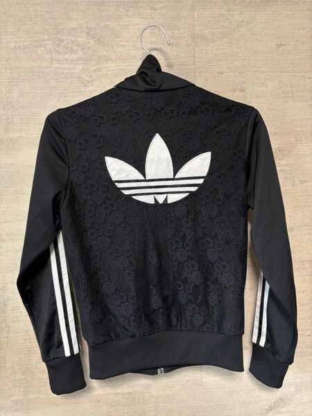 アディダス トラックジャケット ブラック バックレース ヴィンテージ ユニセック ジャージ adidas