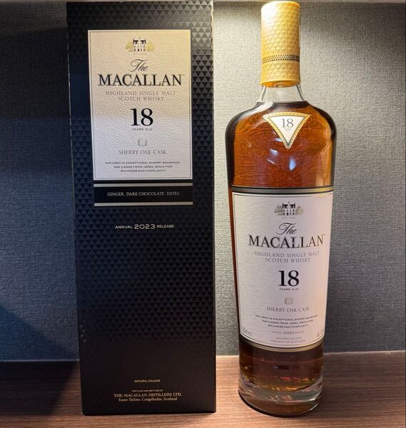 ザ・マッカラン18年 シェリーオークカスク 2023年 MACALLAN ウイスキー SHERRY OAK 箱付