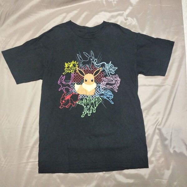 POKEMON ポケモン イーブイ進化系 Tシャツ 黒 M ブラック Mexico製