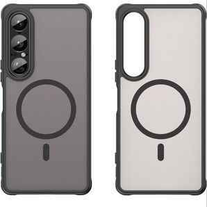 Sony Xperia 1VIIケース 半透明 エクスペリア1VIIカバー 薄型 耐衝撃バンパー マット質感 MagSafe対応