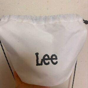 Lee ホワイト 巾着ポーチ