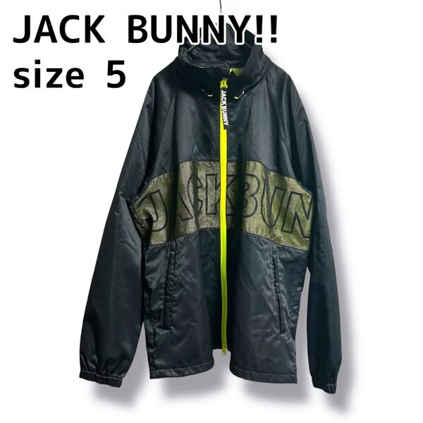 未使用に近い ジャックバニー 撥水ジップアップブルゾン サイズ5 L メッシュ