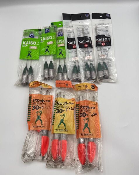 汚れあり 富士工業 海藻テンビン20号 25号 ジェット天秤30号 9パック18本セット 投げ釣り