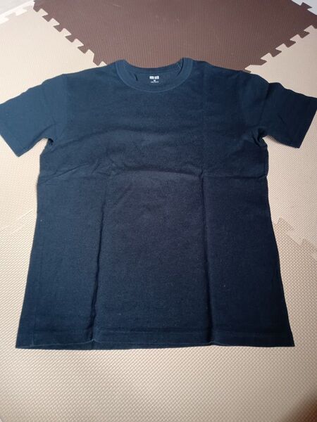 ユニクロ クルーネックTシャツ ブルー・紺 M
