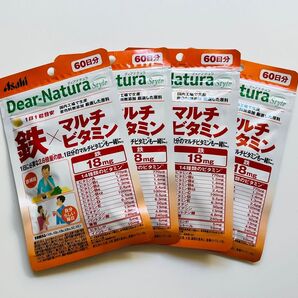 アサヒ ディアナチュラ スタイル 鉄×マルチビタミン 60日分×4袋
