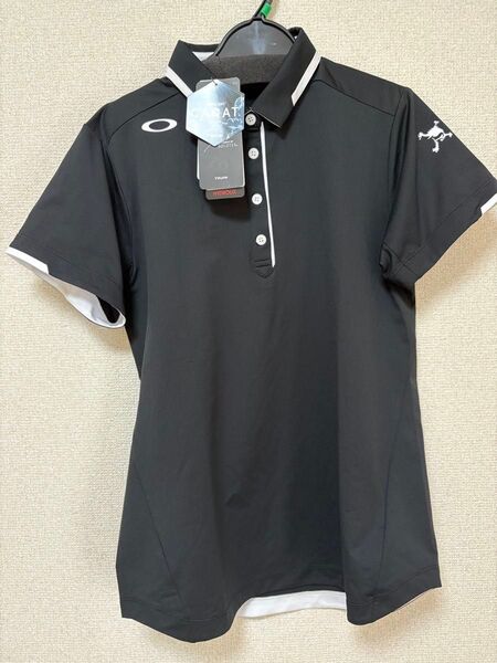 新品 Lサイズ OAKLEY ポロシャツ ポロ オークリー ゴルフ レディース黒