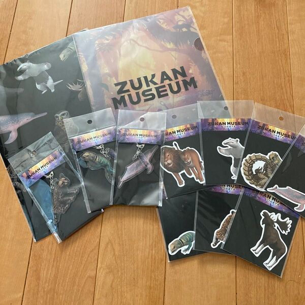 新品未使用品☆図鑑ミュージアム☆ZUKAN MUSEUM☆ステッカー☆キーホルダー☆クリアファイル☆セット商品☆即購入可能☆送料込