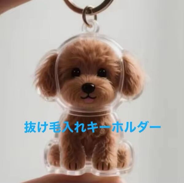 トイプードル 犬の毛入れ 犬の抜け毛 わんこ キーホルダー