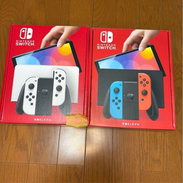 ② 有機ELモデル Switch Nintendo ニンテンドースイッチ ホワイト ネオン ネオンレッド ネオンブルー 店舗印なし