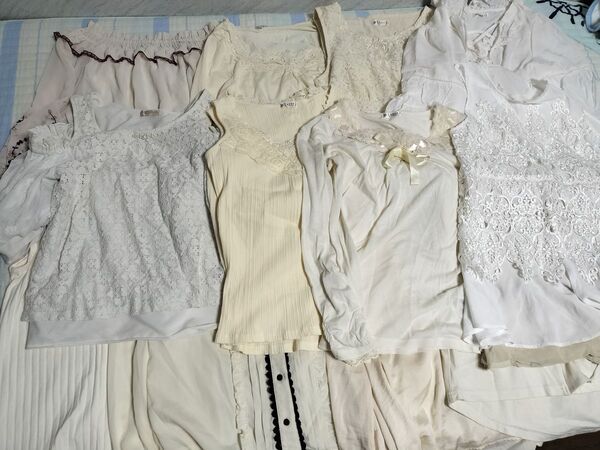 axes femme 12着 クリーム系 白系 まとめ売り ブラウス アクシーズファム