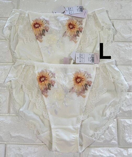 トリンプ プレミアム フロラーレ FL516 スウィート アネモネの花 レギュラーショーツ オフホワイト 2枚/L