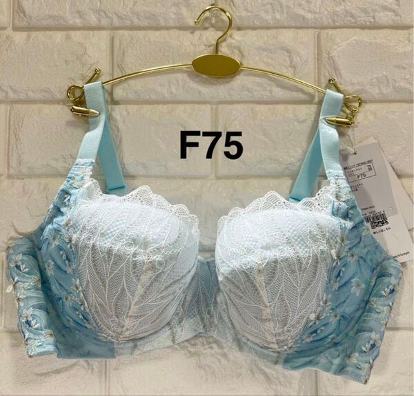 トリンプ 天使のブラ スリムライン 極上ライト TR594 ブルー F75