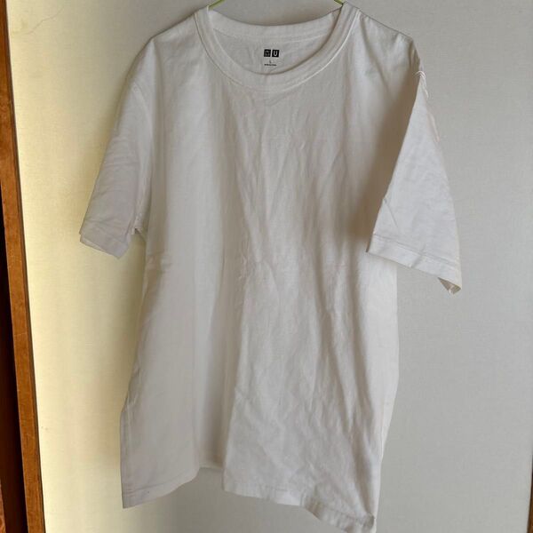 クルーネック Tシャツ ユニクロ ホワイト Lサイズ