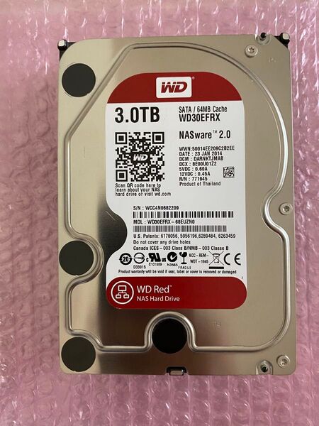 Western Digital WD30EFZX ・WD30EFRX 3TB SATA 検査済 2台セット