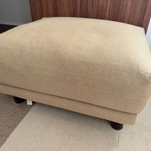無印良品 オットマン本体・フェザー・ポケットコイル 木製脚付き