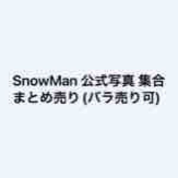 SnowMan 公式写真 集合 まとめ売り(バラ売り可)