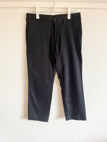 無印良品 ストレッチチノスリムパンツ 85 ブラック チノパン