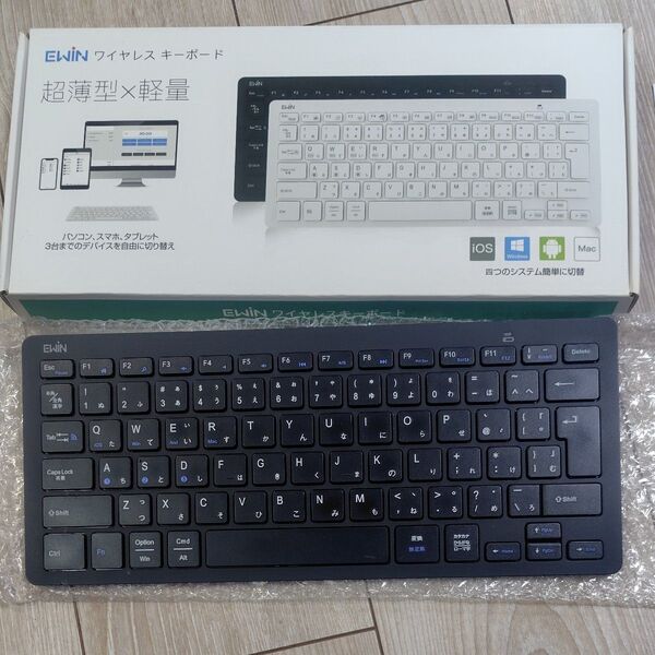 EWIN bluetooth ワイヤレスキーボード 超薄型 軽量 日本語配列