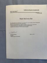 【MLB】超貴重　マーク・マグワイア　実使用バット　１９９８年　歴史的シーズン　直筆サイン　証明書　Mark Mcgwire Game Used Bat_画像4