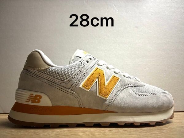 未使用 28cm D ニューバランス ML574MDG グレー/オレンジ new balance