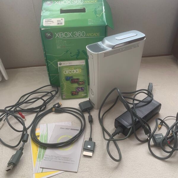 XBOX360 ARCADE 本体 ジャンク セット XBOX 箱付 ホワイト Xbox マイクロソフト