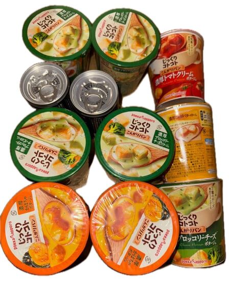 お買い得!まとめ買い! じっくりコトコト パン入りスープ 9個セット 醤油ラーメン缶 2個セット