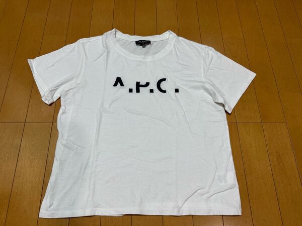 APC 半袖 刺繍Tシャツ 白 M アーペーセー Tシャツ ホワイト ロゴ